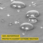 light gray color ,100% waterproof , protects against extreme weather
