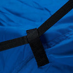 Seal Skin Elite ocean blue boat cover fabric with trailering hoop