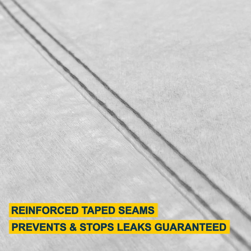 light gray reinforced taped seams prevents and stops leaks guaranteed