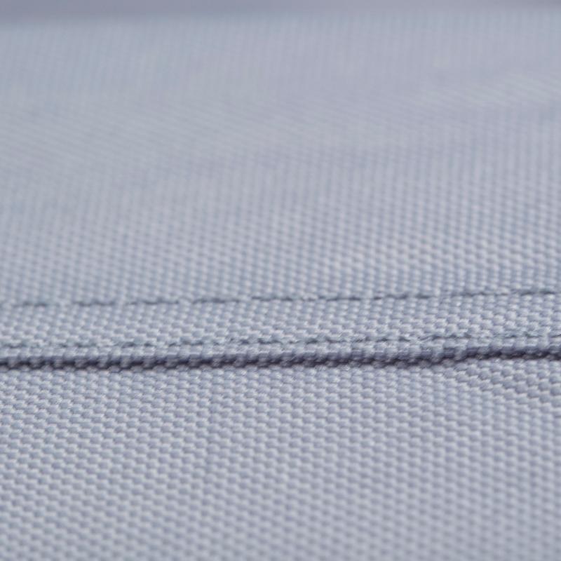 close picture of double stitched seams
